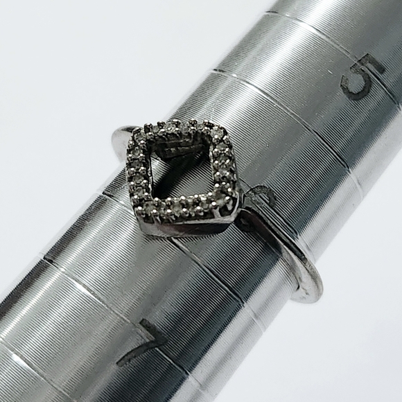 Genuine DIAMOND Sterling Silver Stackable Ring 6 - Picture 5 of 5